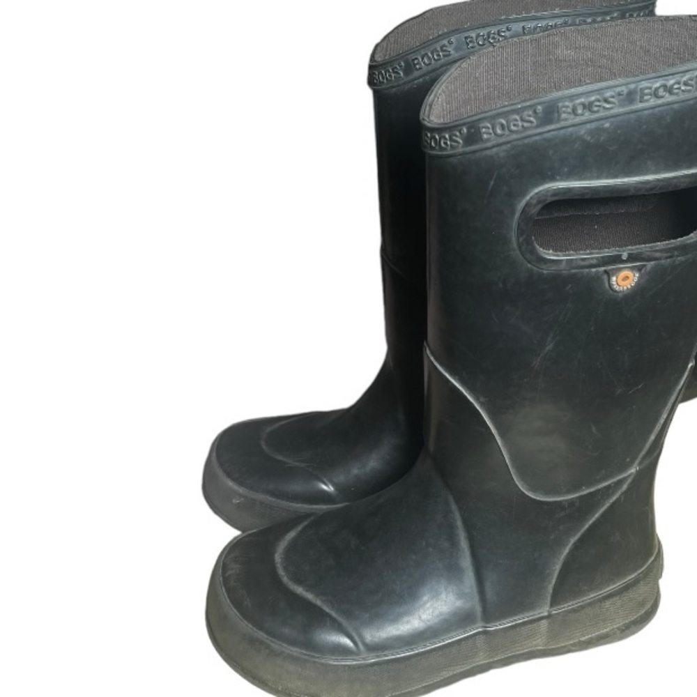 Bogs Boys Kids Girls 11 Rain Rubber Boots Black Waterproof Spring Boot Shoes 11K - Picture 4 of 11